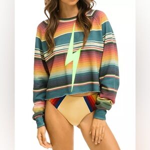 Aviator Nation Serape Cropped sweatshirt - Large